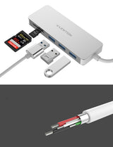 USB 3.0 Hub with SD and TF Card Reader