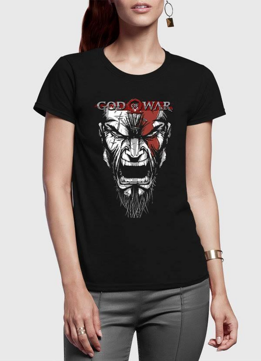 God Of War Half Sleeves Women T-shirt
