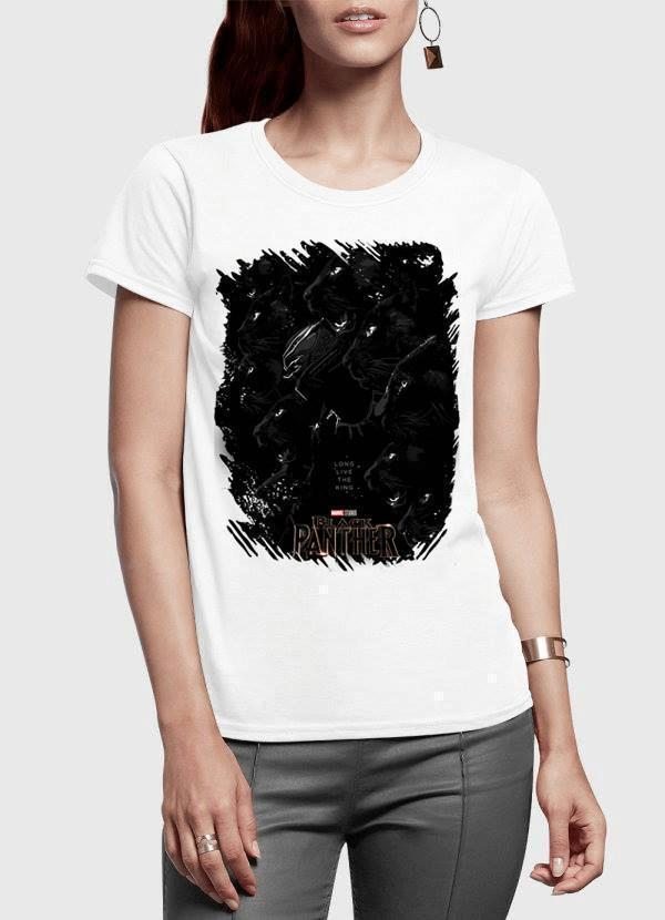 Long Live the King Black Panther Half Sleeves Women T-shirt