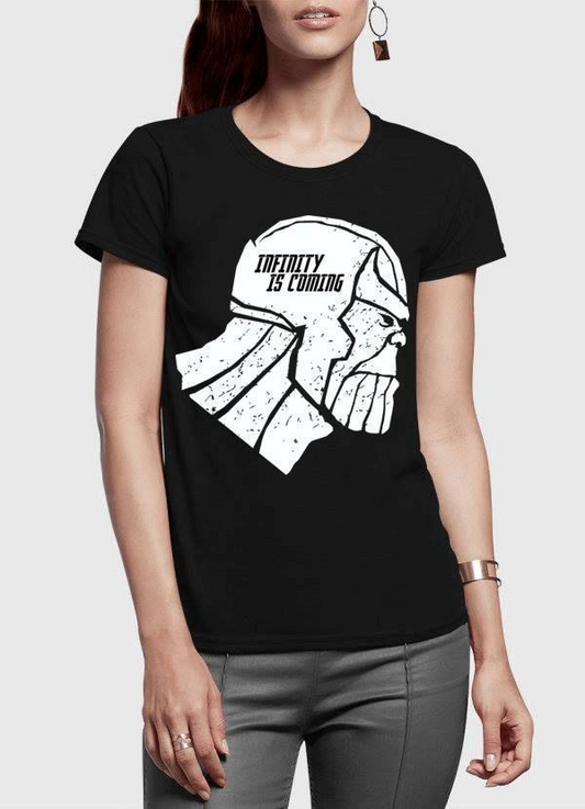 Infinity is Coming Half Sleeves Women T-shirt