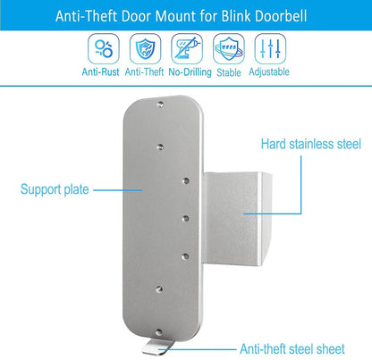 Doorbell Punch-free Anti-theft Fixed Door Holder Metal Bracket