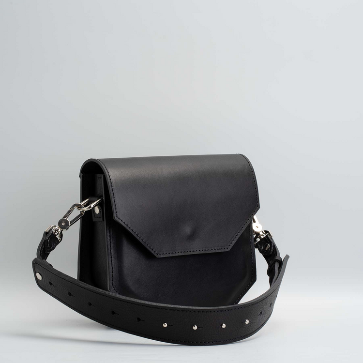 a black bag with a strap