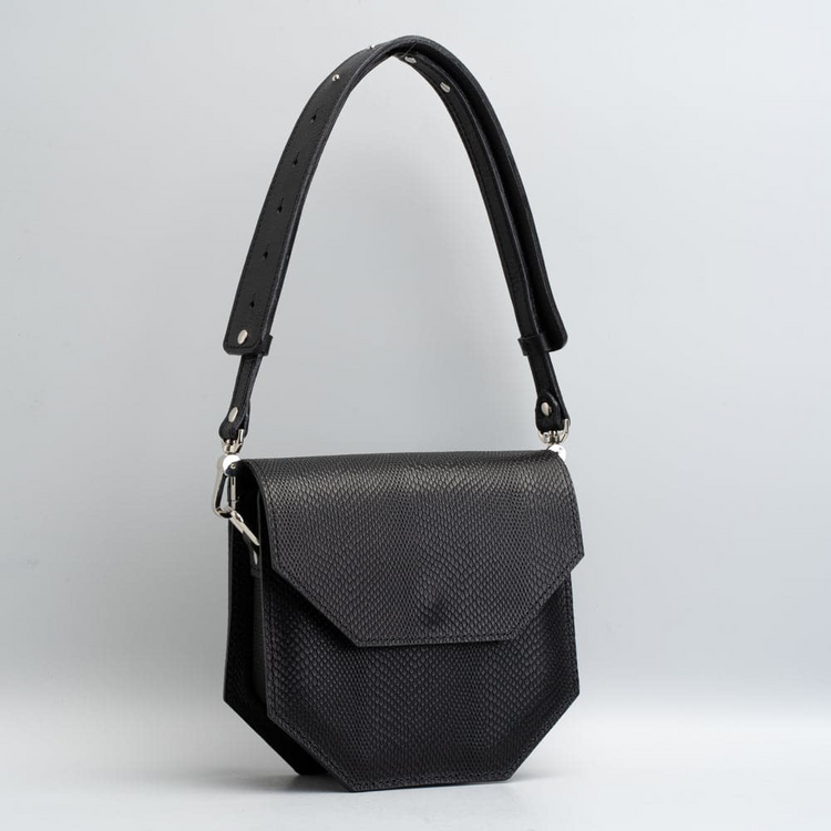 a black bag with a strap