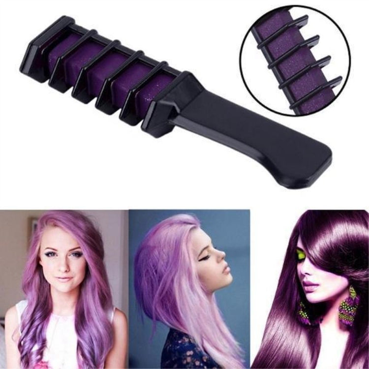 a purple hair roller with a woman