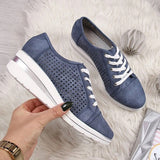 Women's Platform Wedge Canvas Sneakers