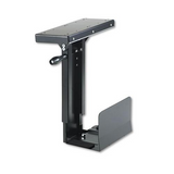 Ergo-Comfort Swivel-Mount Under CPU Stand, 9w x 13.5d x 17.5h, Black