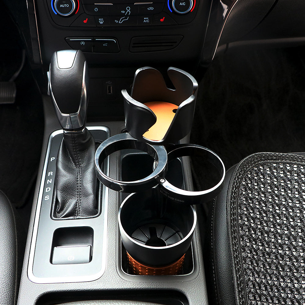 a cup holder in a car