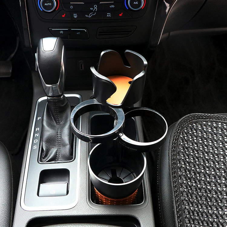 a cup holder in a car
