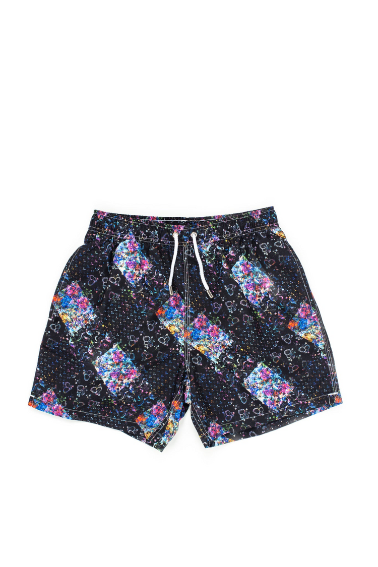 a pair of shorts with colorful designs