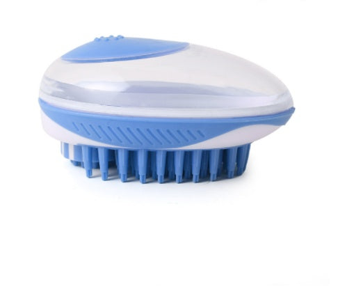 a blue and white brush