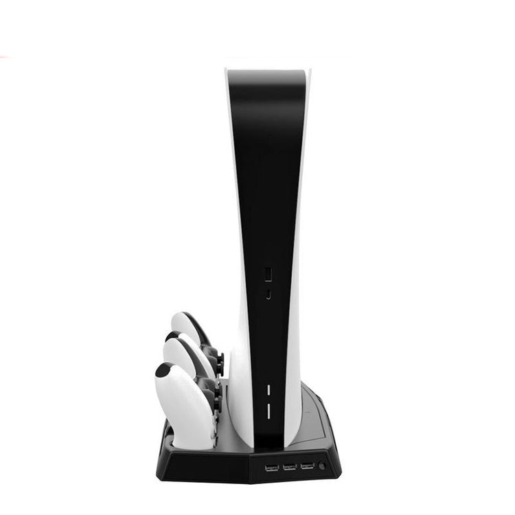 a black and white gaming console