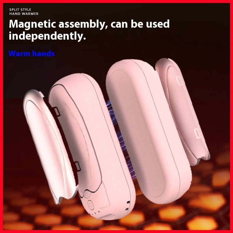 Two-in-one Usb Portable Double-sided Quick Heat Split Hand Warmer