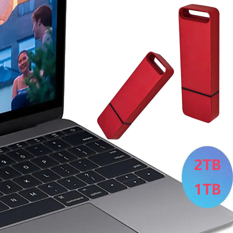 a flash drive on a laptop