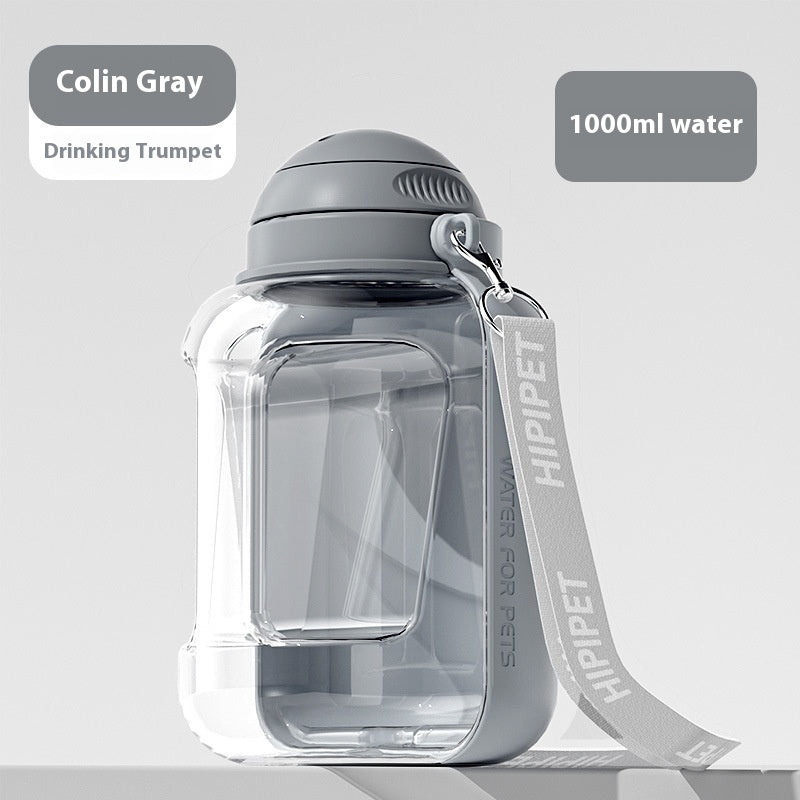 a water bottle with a label