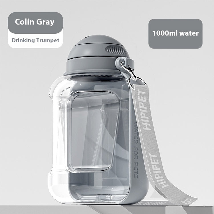 a water bottle with a label