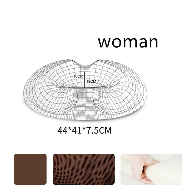 a close-up of a woman's neck pillow