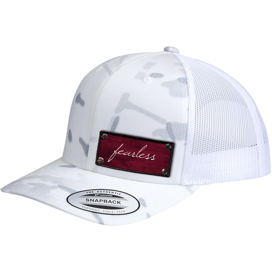 Fearless on Alpine & White Multicam Trucker Hat