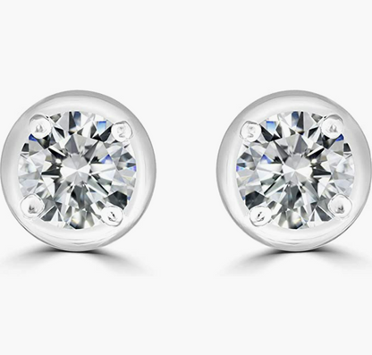 Earrings 5mm 0.81 Ct Moissanite 925 Sterling Silver