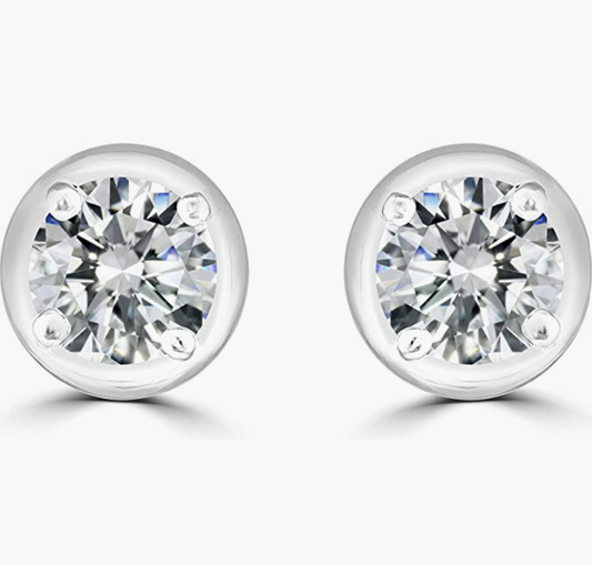 Earrings 5mm 0.81 Ct Moissanite 925 Sterling Silver