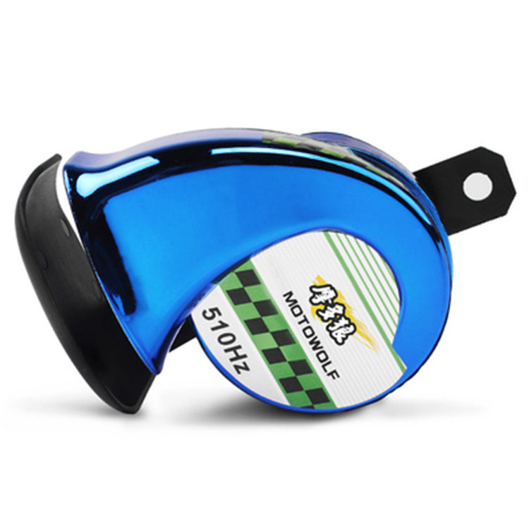 a blue and black bike horn