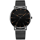 Quartz Watch with Mesh or Leather Strap