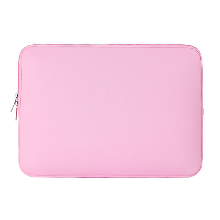 a pink laptop case with zipper