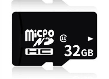a black memory card with white text