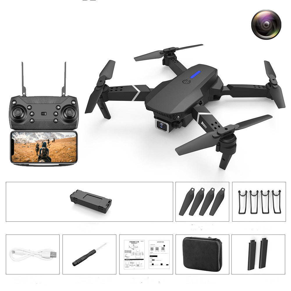 a drone with a camera and accessories