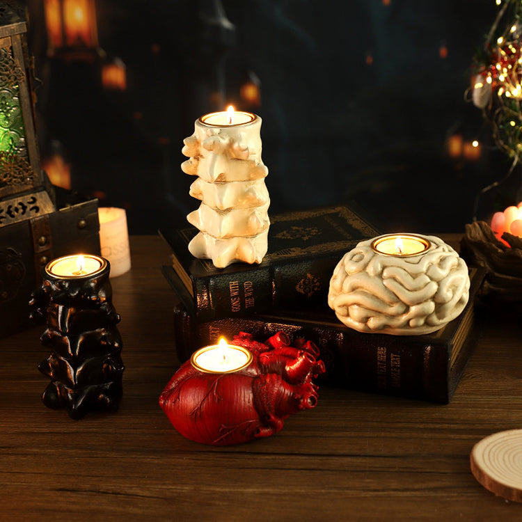 candles on a table