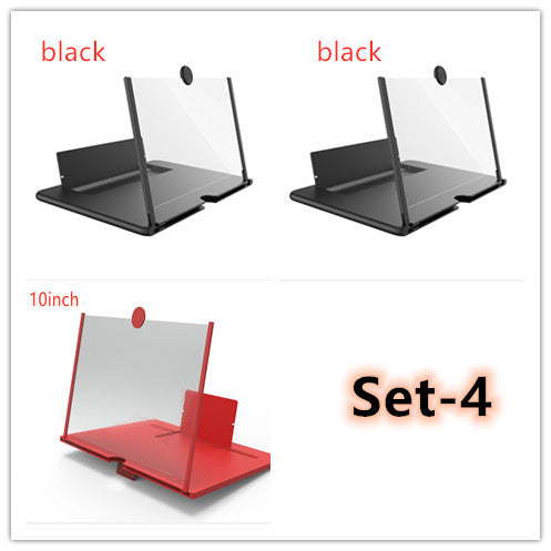 a black and red plastic stand