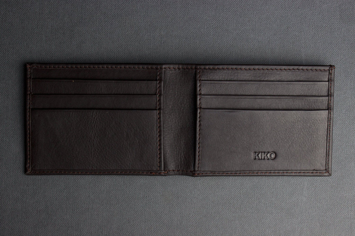 a wallet with a logo on it