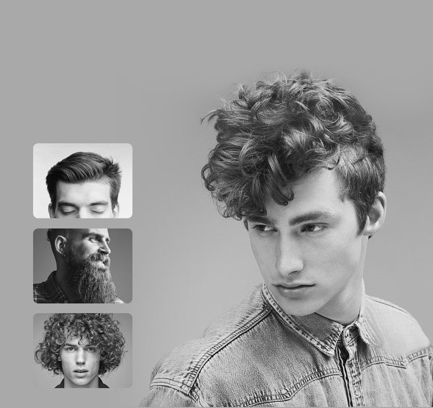 a man with curly hair