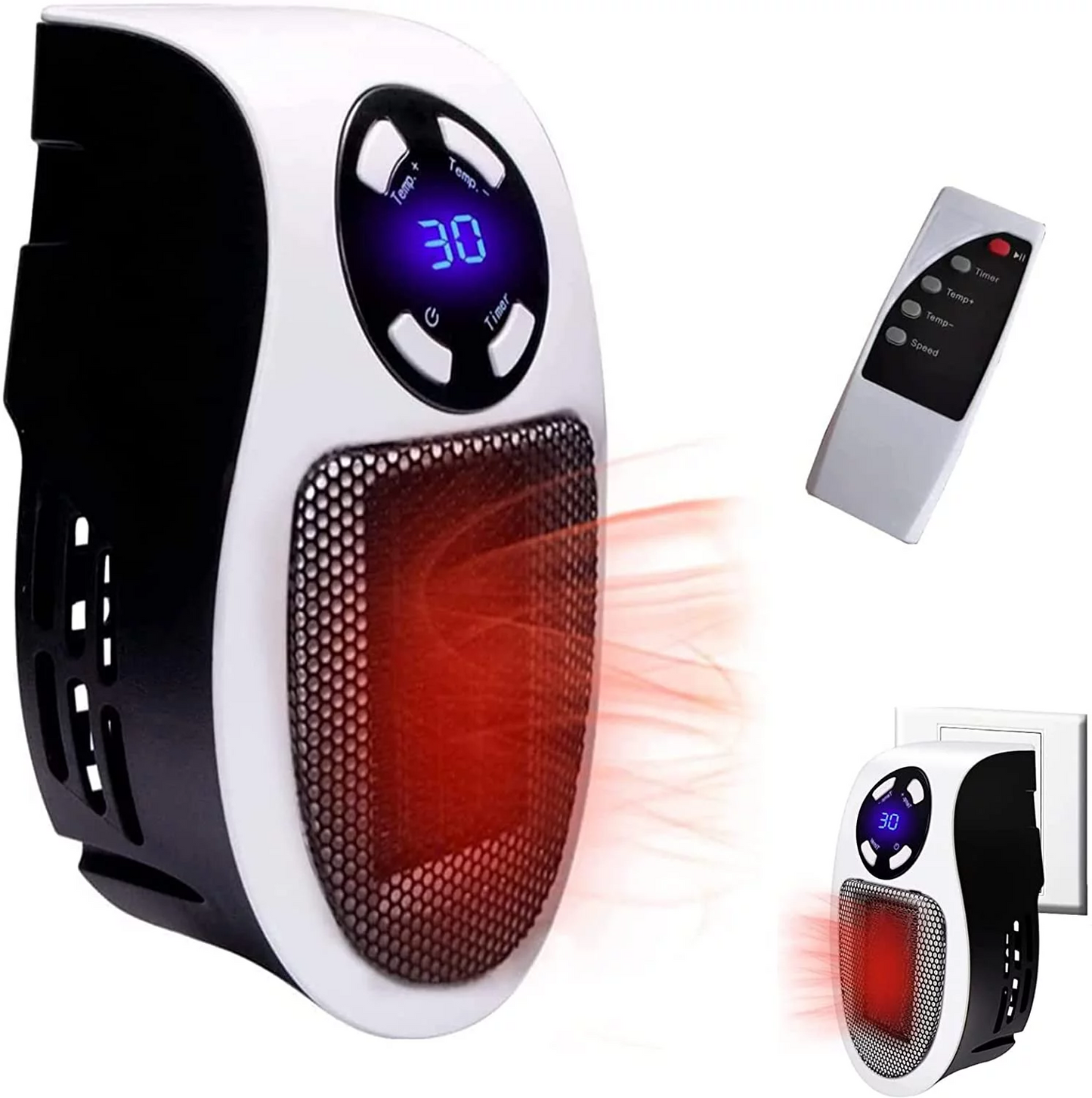 US Heater Portable Oscillating Heater with Overheat Protection