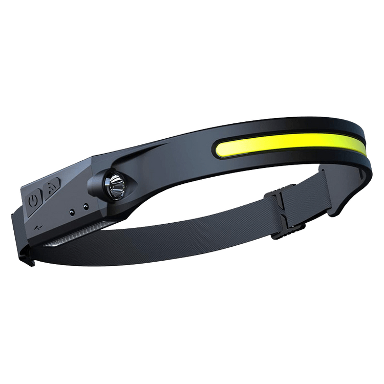 a black and yellow headband