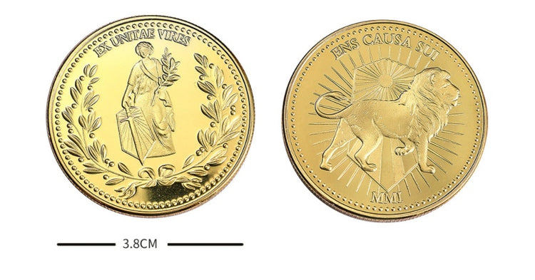 a close-up of a coin