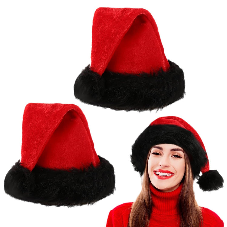 a woman wearing a red hat