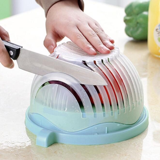 a person cutting a vegetable