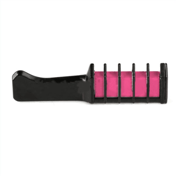 a black and pink hair curler