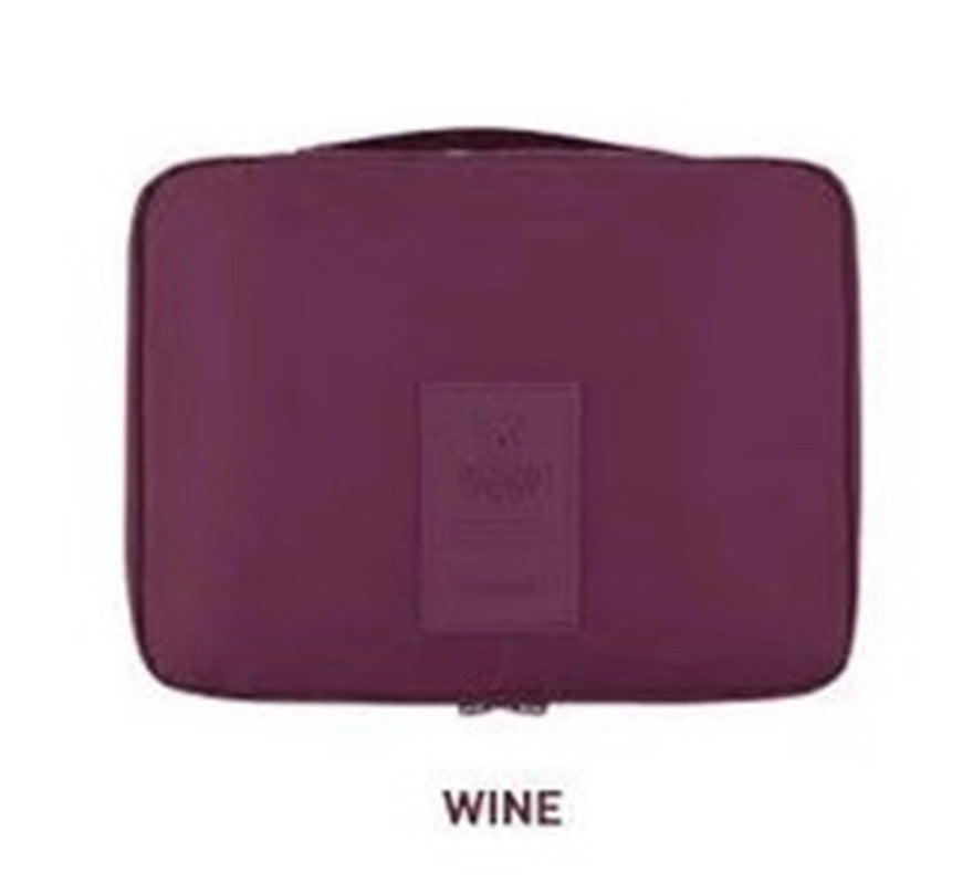 a purple bag with label