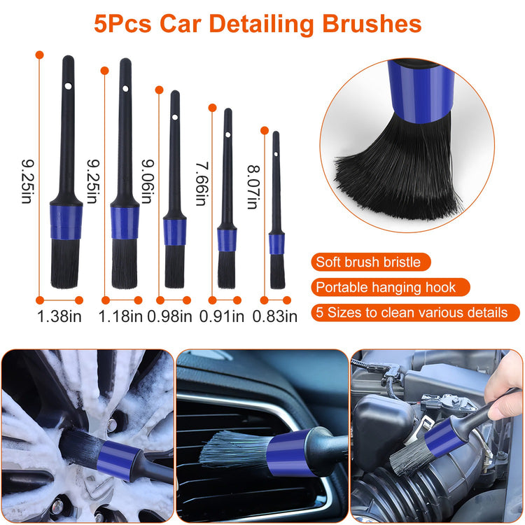 a close up of a car detailing brush
