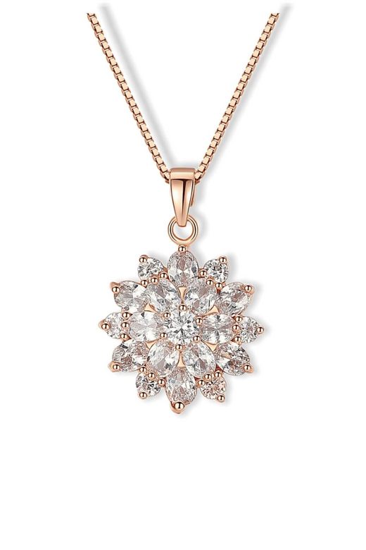 "Diamond Sunflower" | 18K Necklace