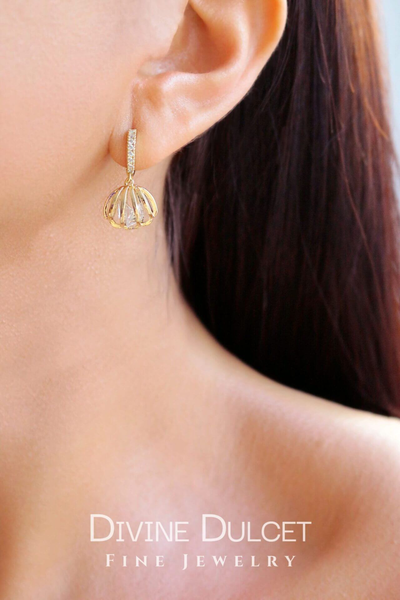 "Ocean Treasure" | 24K Seashell Hoops