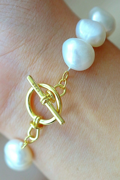 24K Baroque Freshwater Pearls Bracelet