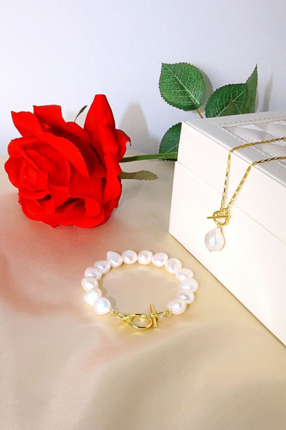 24K Baroque Freshwater Pearls Bracelet