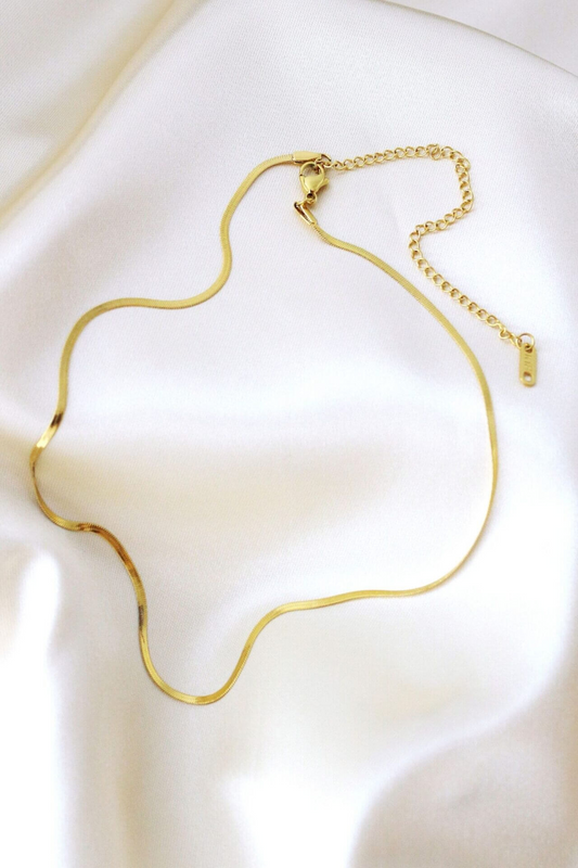 18K Flat Chain Choker