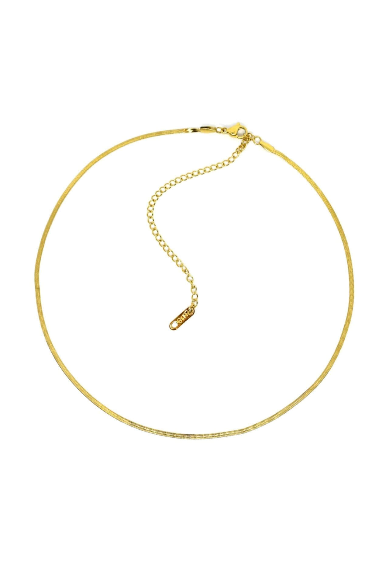 18K Flat Chain Choker
