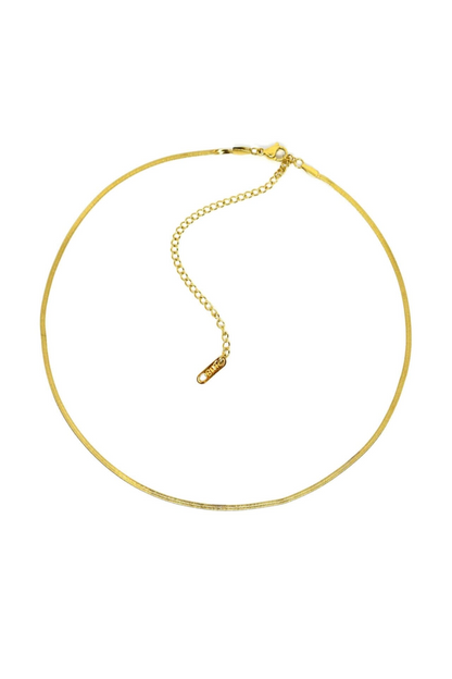 18K Flat Chain Choker