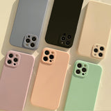 Frosted Liquid-Silicone Phone Case for Compatible iPhone Models