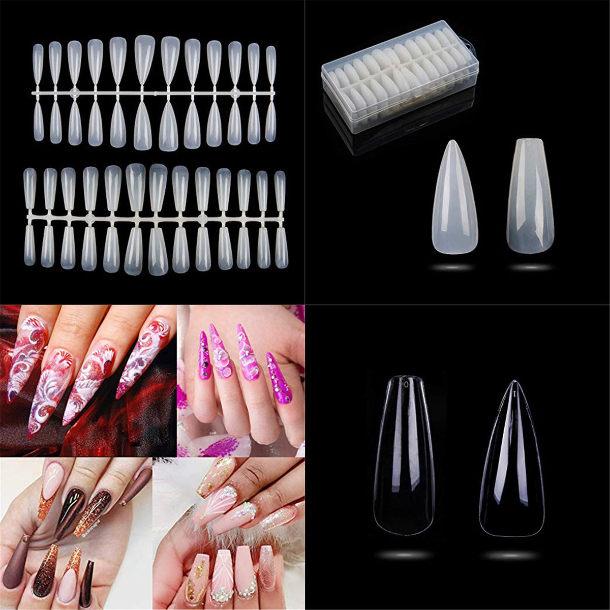 a collage of different types of nails
