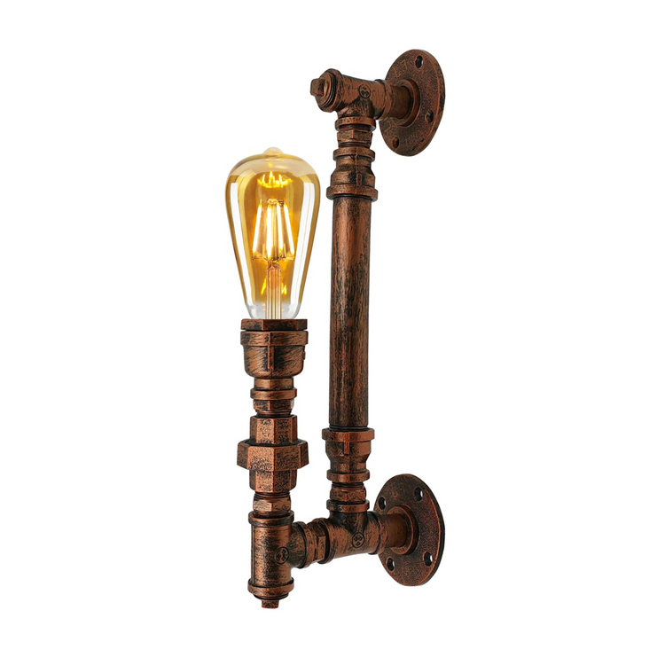 a light fixture with a pipe